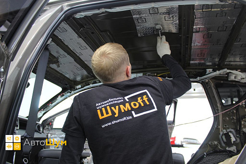 Виброизоляция крыши Тойоты Рав4 XA40