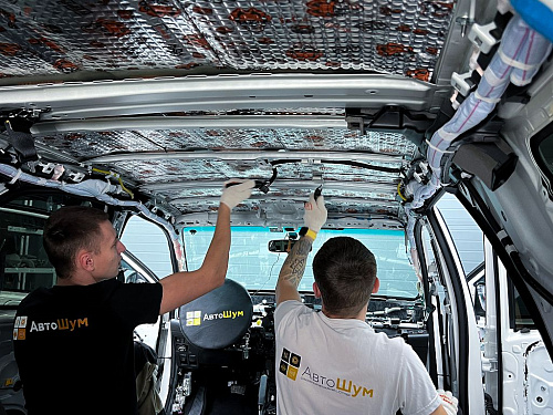 Виброизоляция крыши Тойота Фортунер