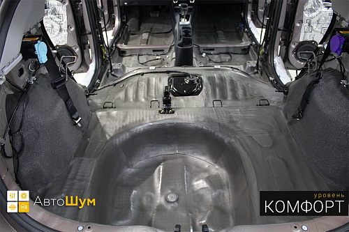 Штатная виброизоляция в багажнике Киа Рио Х-Лайн