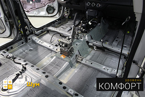 Заводская виброизоляция пола Тойоты Королла Е170