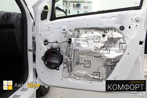 Виброизоляция дверей Рено Логана