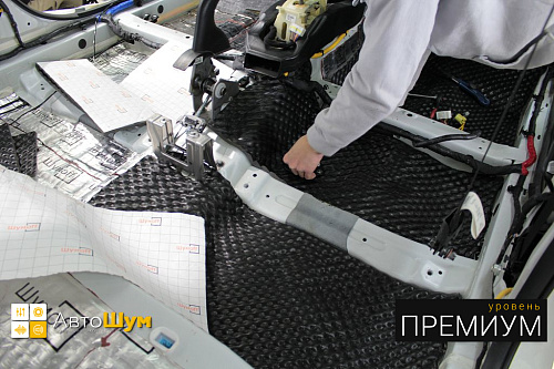 Нанесение шумоизоляции на пол киа церато