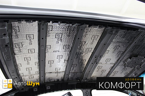 Виброизоляция крыши Тойоты Королла Е170