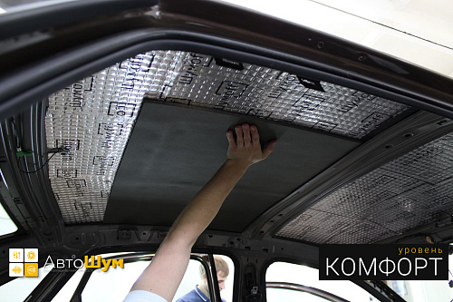 Клеим Шумофф П8 на крышу Поло MK5