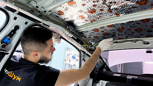 Виброизоляция крыши Киа К3