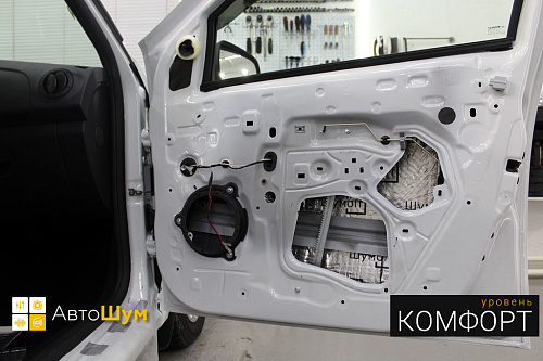 Виброизоляция дверей Рено Логана